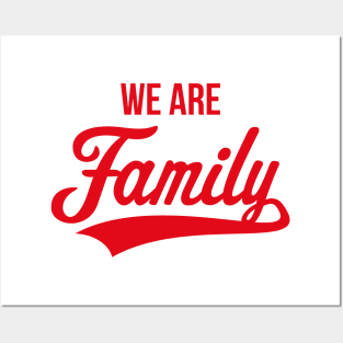 We Are Family (Parents / Father / Mother / Children / Red Posters and Art